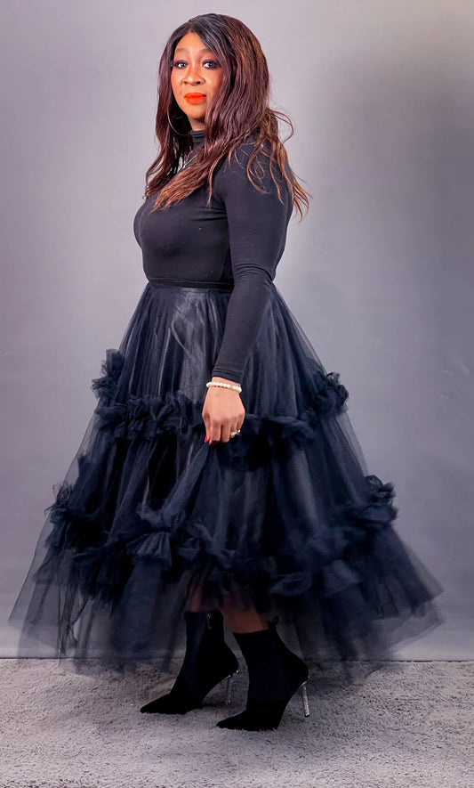 Elegant Tulle Black